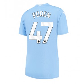 Manchester City Phil Foden #47 Hjemmebanetrøje Dame 2023-24 Kort ærmer